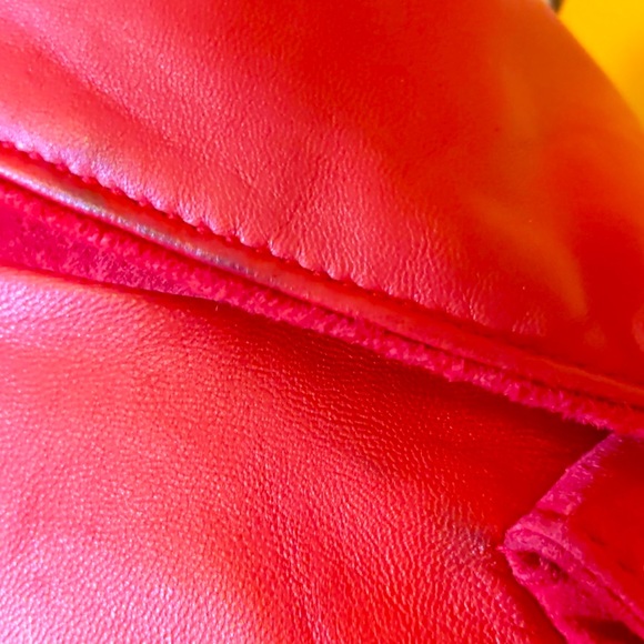 ZAC POSEN FOR TARGET LEATHER JACKET RED SZ MED FOR WOMAN - Picture 9 of 16